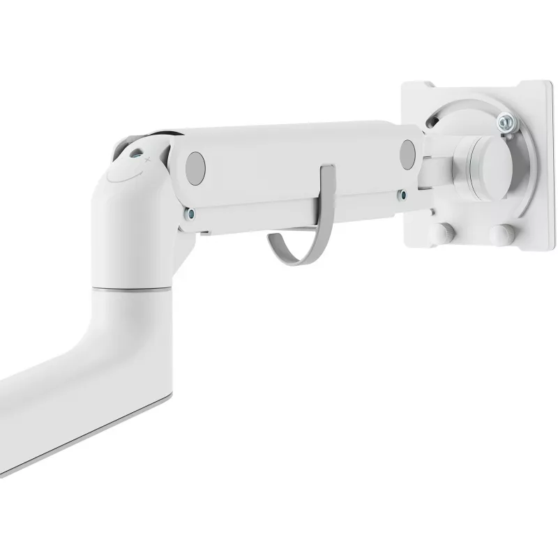 Monitorbeugel DIGITUS Single, klem, max. 57 inch, draagvermogen 27 kg, VESA 75x75–100x100, wit