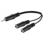 Microconnect AUDLL02 audiokabel 0,2 m 3,5 mm 2 x 3,5 mm zwart