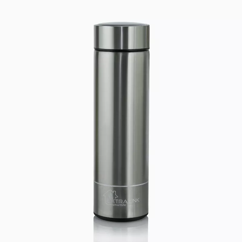 Extralink Smart Travel Mug zilver, thermobeker met LED-display