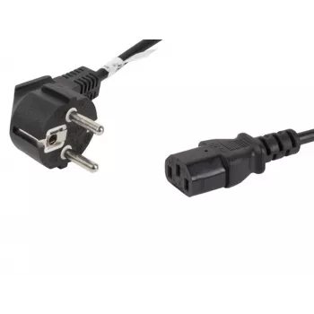 Lanberg CA-C13C-10CC-0018-BK stroomkabel zwart 1,8 m C13-koppeling CEE7/7 (CA-C13C-10CC-0018-BK)