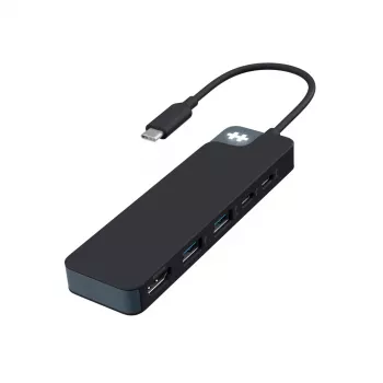 USB-C-hub HYPER HD4101BKGL – 5-poorts (USB-C, USB 3.2 Gen1 Type-A, HDMI 4K), 5000 Mbit/s, zwart