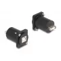 DeLOCK D-type-module USB 2.0 Type-B-bus op Type-A-bus zwart