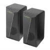 Esperanza EGS106 Rainbow Nortec 2.0-luidsprekers, 6 W (2x3 W), USB-voeding, 3,5 mm minijack, RGB-led, zwart