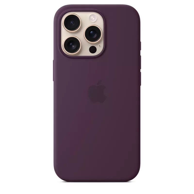 Apple iPhone 16 Pro siliconen case met MagSafe - pruim