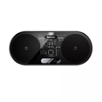 Baseus 2In1 20W digitaal LED-display hoofdtelefoon zwart draadloos opladen