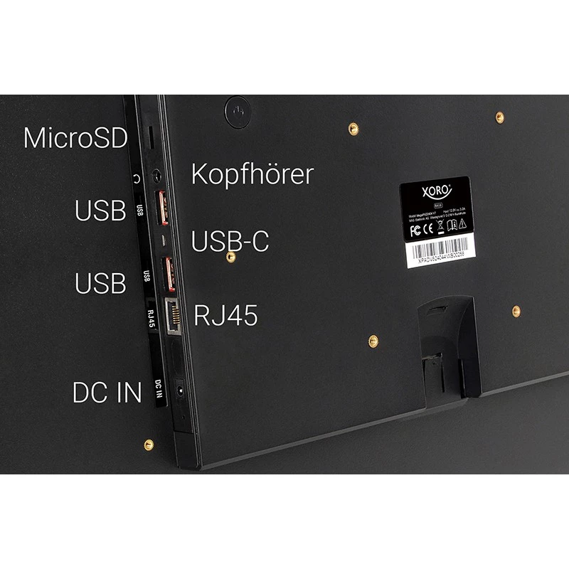 XORO MegaPAD 2404v7 24 60,96 cm tablet 64 GB zwart Android - 64 GB (XOR400667)