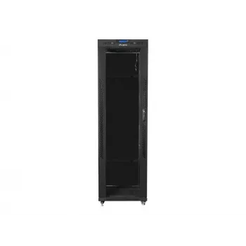 Vrijstaande rackkast LANBERG 42U FF01-6842-12BL 600×800×2127,5 mm, 1200 kg, IP20, sleutelslot, wielen