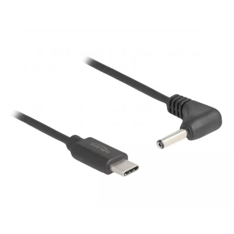 DeLOCK 85393 stroomkabel zwart 1,5 m USB-C 3,5 x 1,35 mm