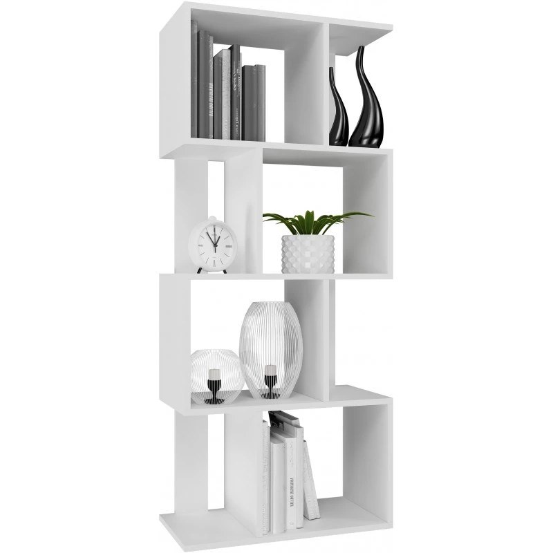 Rek FIESTA 4P 59,5x30x140 cm, wit