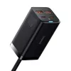 Baseus GaN3 Pro CCGP000101 bureaulader 100 W, 2x USB-C + 2x USB-A, PD 3.0, QC 4.0+, 1,5 m kabel, zwart