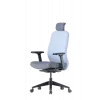 Up Up Athene ergonomische bureaustoel zwart, grijs + blauwe stof