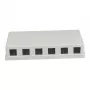 Synergy21 keystone, moduledrager, patchpaneel voor 6x TP-modules, opbouw, wit (ABS)