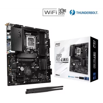 Moederbord ASRock Z890 Pro-A WiFi — Intel Z890, LGA 1851, ATX, DDR5, 4x DIMM, 256GB, Wi-Fi 6E, 2.5Gb LAN