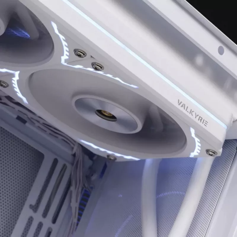 Vloeistof-CPU-koeler Valkyrie VK-AIOV240W 240-mm-radiator met lcd