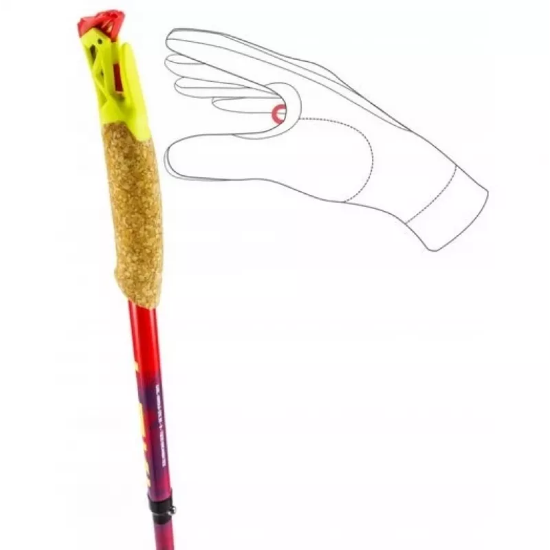 Trekkingstokken Leki TRL Ultratrail FX One 120 cm, rood