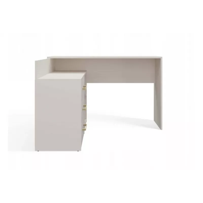Hoekbureaublad e shop DANY Kaszmir beige — hoekwerkplek, compacte indeling