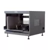 Rack-plank TECHLY 367652 kabelorganizer met 3M-kleefbevestiging, staal, 550×550×410 mm, zwart