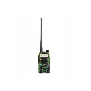 Draagbare tweewegportofoon Baofeng UV-5R 5W HT camo — dualband FM, 5 W, 1800 mAh batterij
