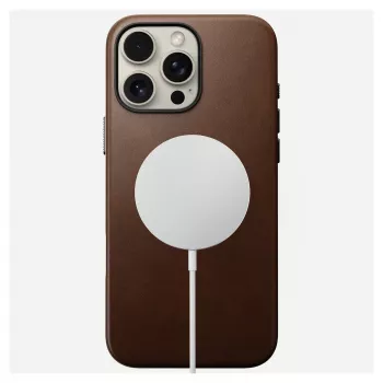 Telefoonhoesje Nomad NM01389385 voor iPhone 16 Pro Max, 17,5 cm (6,9 inch), bruin, aluminium/PC/microvezel/leer
