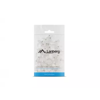 LANBERG RJ-45 kabelverbinder PLU-5000, U/UTP (UTP) afscherming, doorschijnend wit, 100-pack