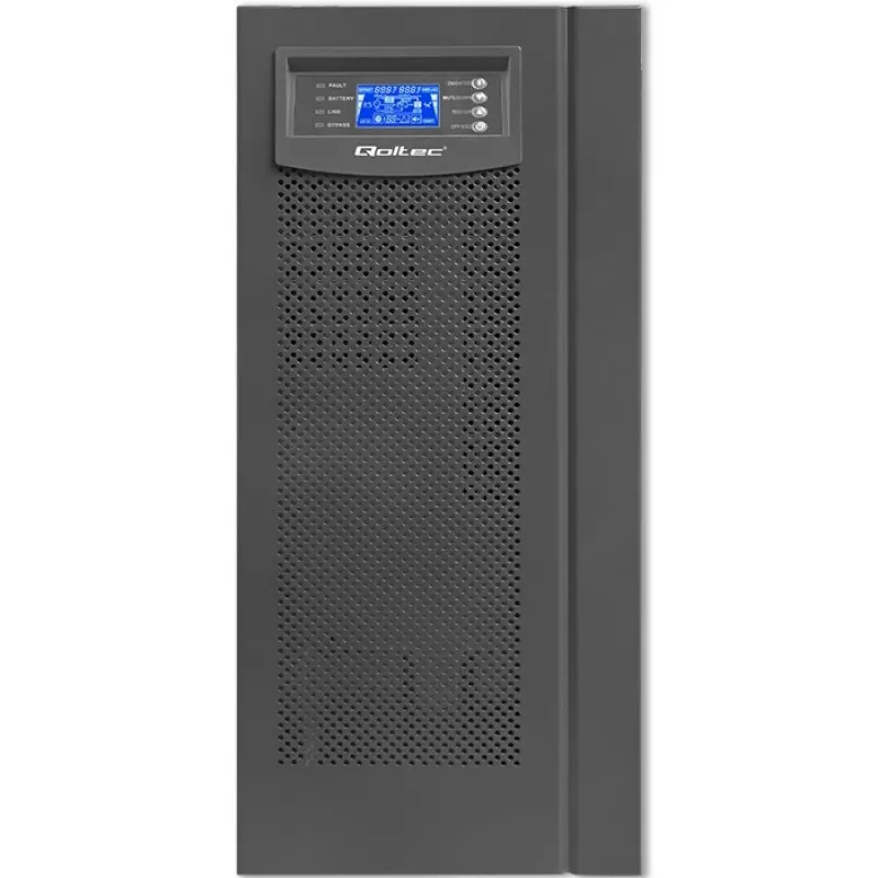 Qoltec 53982 online UPS met zuivere sinusgolf, 6 kVA / 4,8 kW, LCD, USB