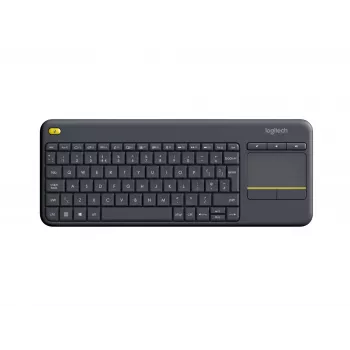 Logitech Wireless Touch Keyboard K400 Plus - toetsenbord - met touchpad - draadloos - 2,4 GHz - België - zwart