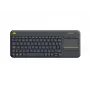 Logitech Wireless Touch Keyboard K400 Plus - toetsenbord - met touchpad - draadloos - 2,4 GHz - België - zwart