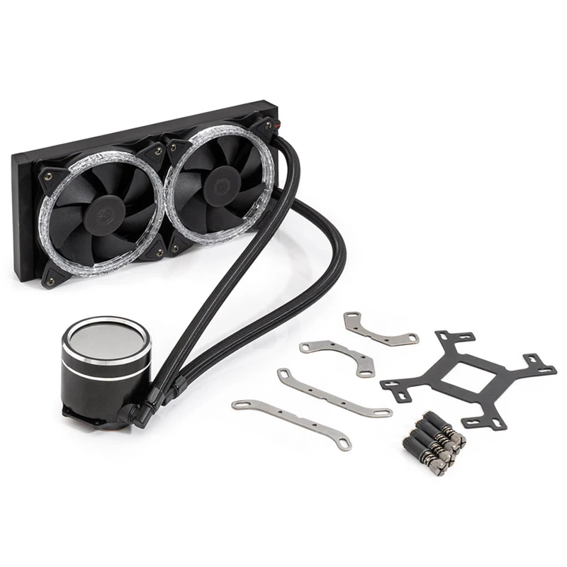 All-in-One-vloeistofkoeler BitsPower Cyclops 240 – zwart/zilver, 240-mm radiator