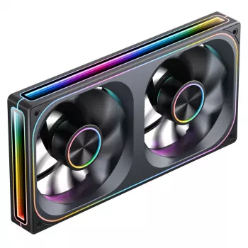 Jonsbo ZA-240 Infinity Mirror ARGB PWM-ventilator met omgekeerde bladen, 240 mm, zwart