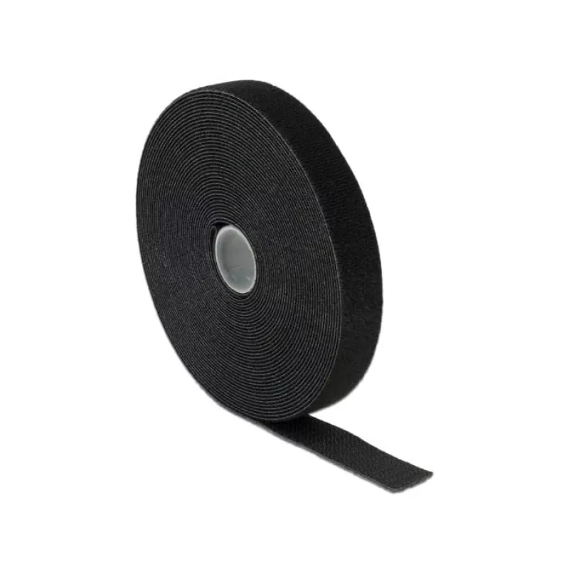 Klittenband DeLOCK 18716 zwart 20 mm 10 m