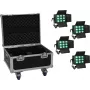 EUROLITE set van 4x LED CLS-9 QCL RGB/WW 9x7W met case
