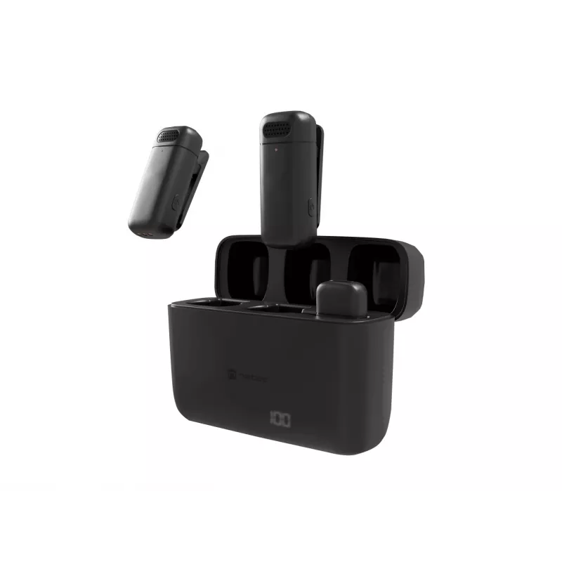 NATEC Hopper Black lavalier-/clipmicrofoon