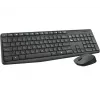 Logitech MK235 draadloze toetsenbord- en muiscombinatie full-size grijs