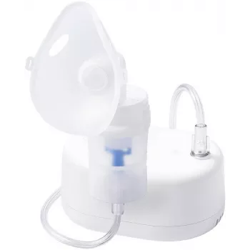 Compressorvernevelaar Omron NE-C810 (NE-810) draagbaar, 0,35 ml/min verneveling, 53 dB, 100 cm luchtslang, inclusief maskers en mondstuk