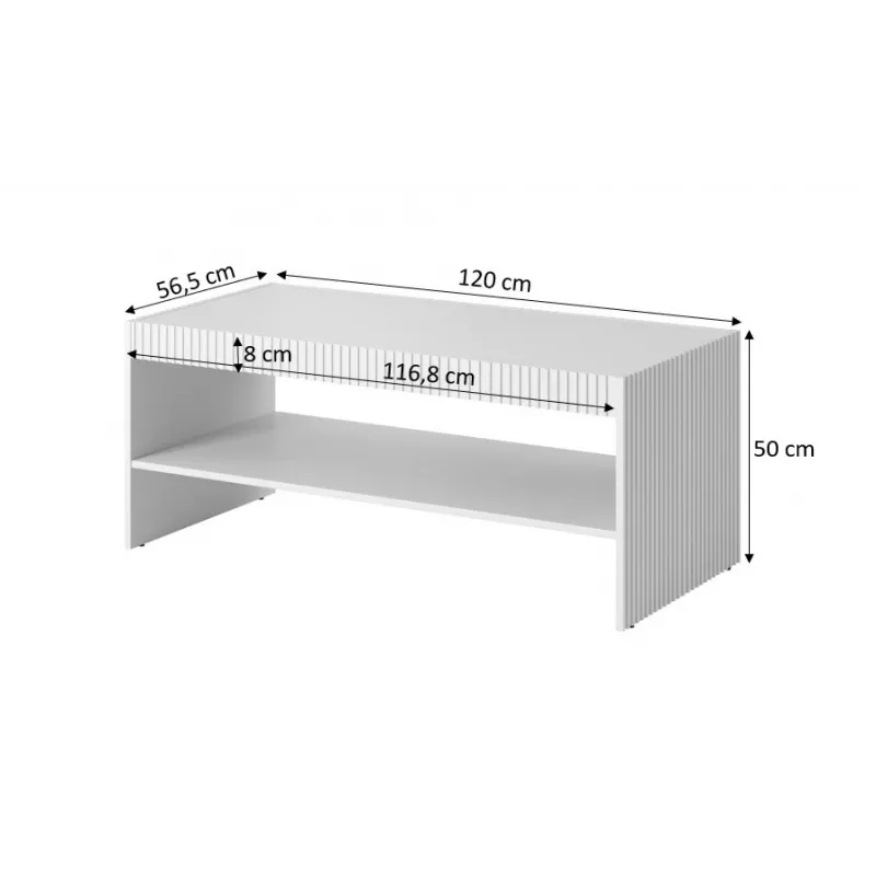 PAFOS bank / tafel 120x60x50 cm zwart mat
