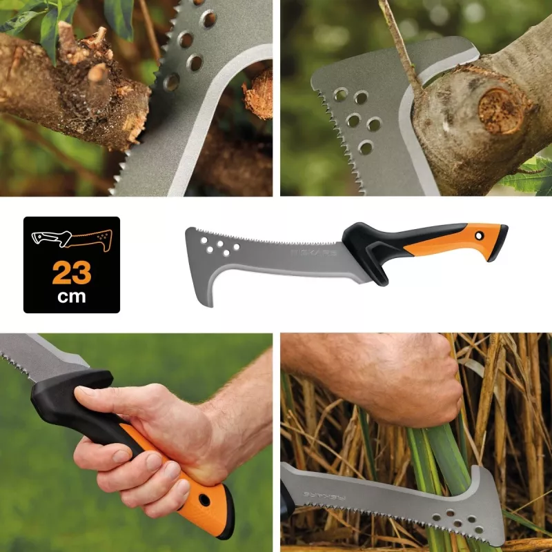 Fiskars 1051233 handzaag beugelzaag 23 cm zwart, oranje, zilver