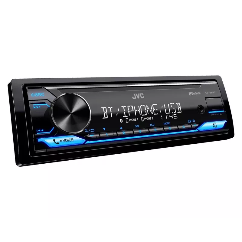 Autoradio JVC KDX-382BT met Bluetooth en USB — single DIN, AUX-ingang, FM-tuner