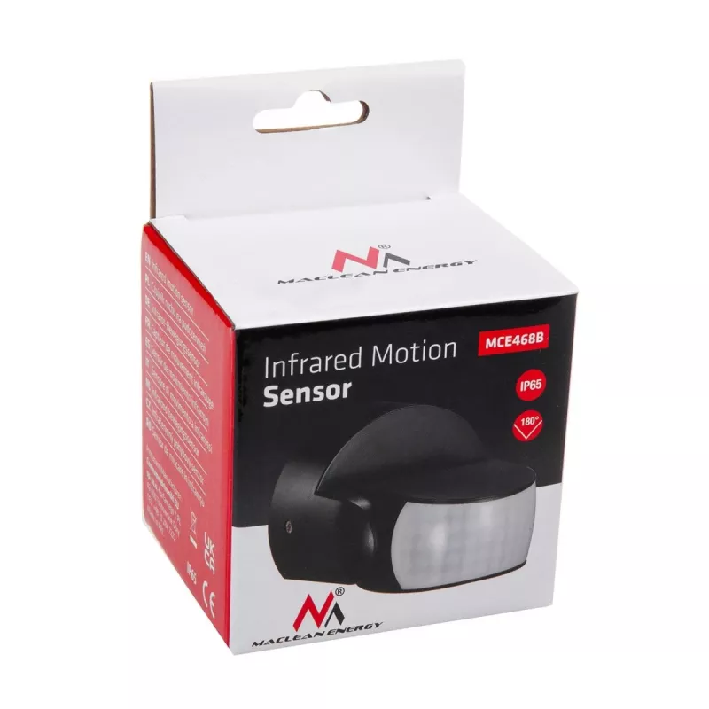 Infrarood bewegingsmelder MACLEAN MCE468B IP65 — infrarood aanwezigheidsmelder, weerbestendig