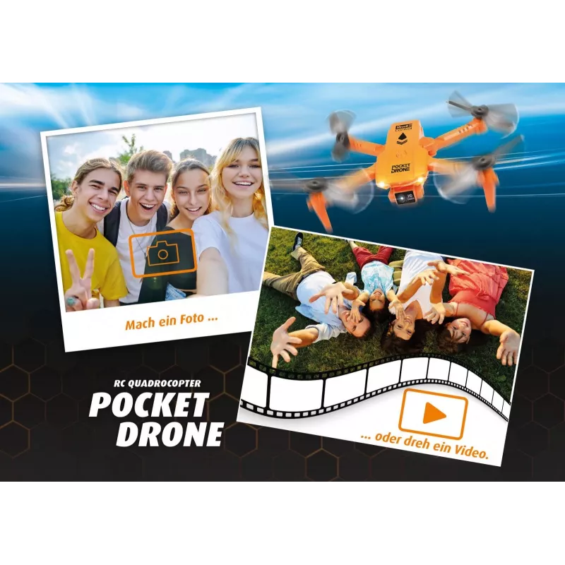 RC-quadrocopter REVELL Pocket Drone 23810 — 2,4 GHz, 4-kanaals afstandsbediening