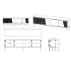 RTV-meubel ABI 4D 200x38x62 wit mat