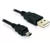 USB-kabel DeLOCK 82252 USB 2.0 1,5 m USB A mini-USB B zwart