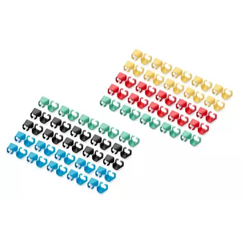 Kleurcoderingsclip Digitus A-CC-M diverse kleuren PVC 100 stuks