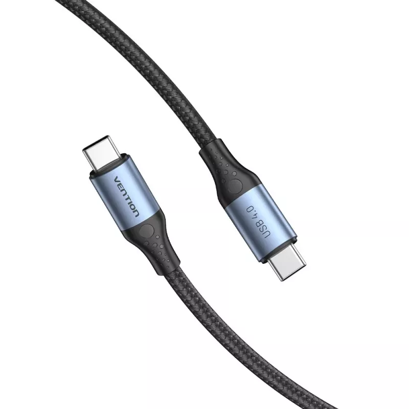 Vention USB4 Gen 3x2 Type-C-naar-Type-C-kabel 1 m, 5 A, aluminiumlegering, katoen omvlochten