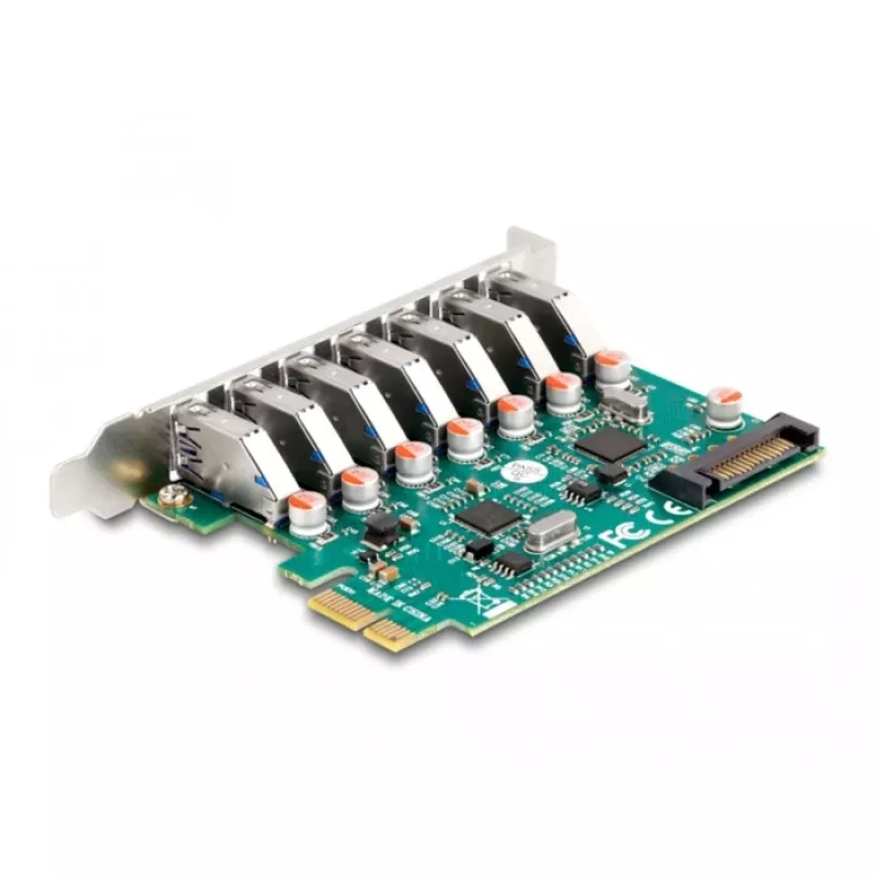 DeLOCK PCI Express x1-kaart naar 7 x externe USB 5 Gbit/s Type-A bus