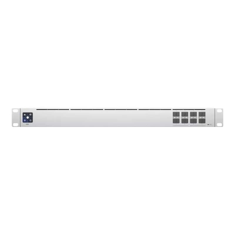 Managed L2-netwerkswitch UBIQUITI USW-Aggregation — 8 SFP+-slots, 10G-ondersteuning, ventilatorloos, 1U-rack, zilver