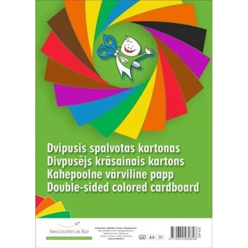Karton SMLT A4 190 g/m² dubbelzijdig kleur, pakket voor printen en knutselen