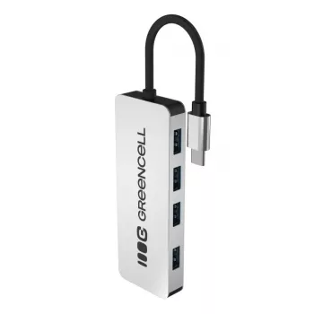 USB-hub Green Cell HUB-GC-C4A — 4-poorts USB-C 3.0-hub