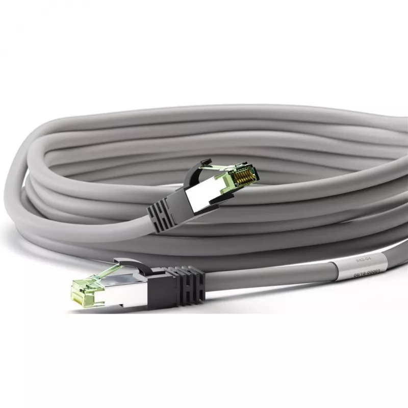 Goobay CAT 8.1 patchkabel, S/FTP (PiMF), grijs, 3 m - LSZH halogeenvrij, koper AWG 24 (55138)
