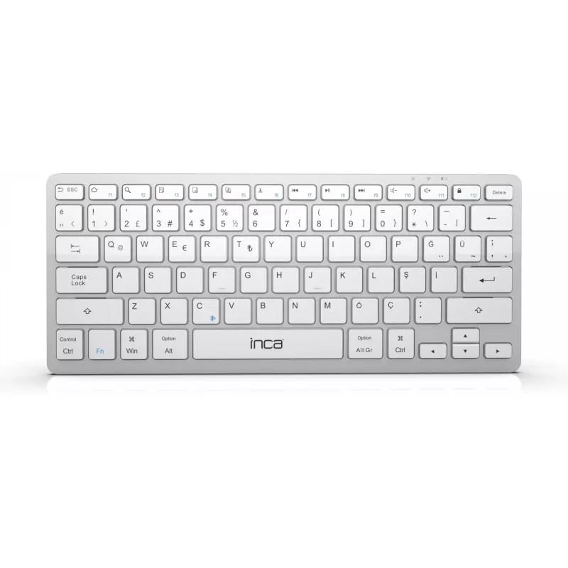 INCA toetsenbord IBK-565BT BT 5.0, smart, accu 150 uur, 8-10 m zilver