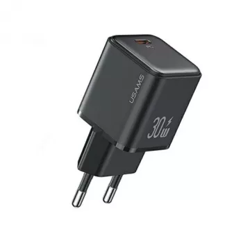 usams USB-C PD 3.0 oplader CC186TC01 30W snelladen, zwart